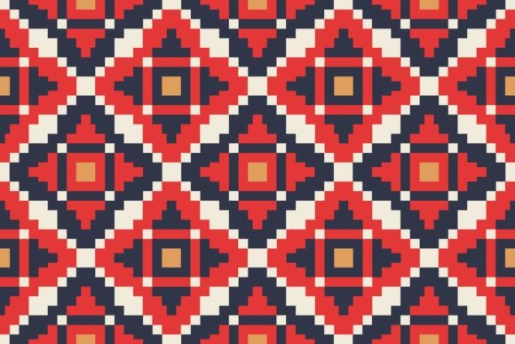 Colorful Geometric Floral Pattern
