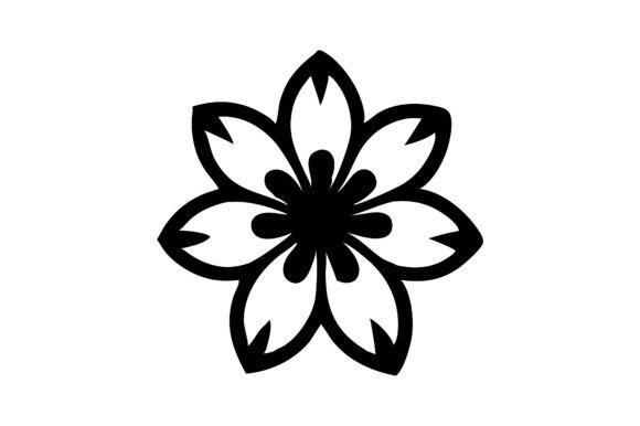 Floral Icon Silhouette Vector Icon