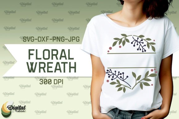 Floral Wreath SVG. Floral Frame SVG