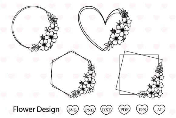 Flower Frame Svg, Flower Svg, Wreath Svg
