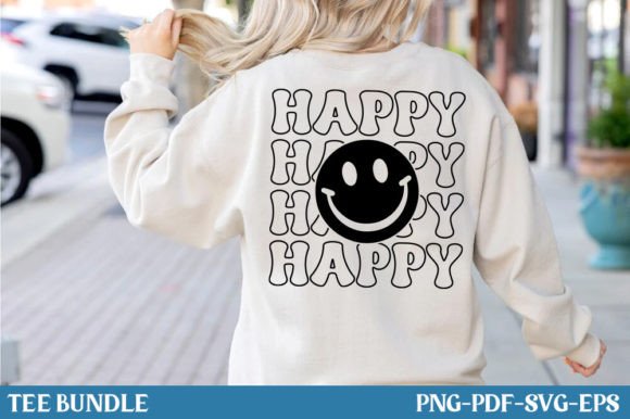 HAPPY, Positive Vibes Unique T-Shirt Svg