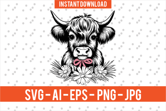 Highland Cow Svg, Highland Cow Png EPS