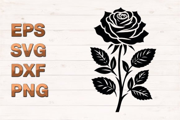 Rose Flower Design Element Silhouette